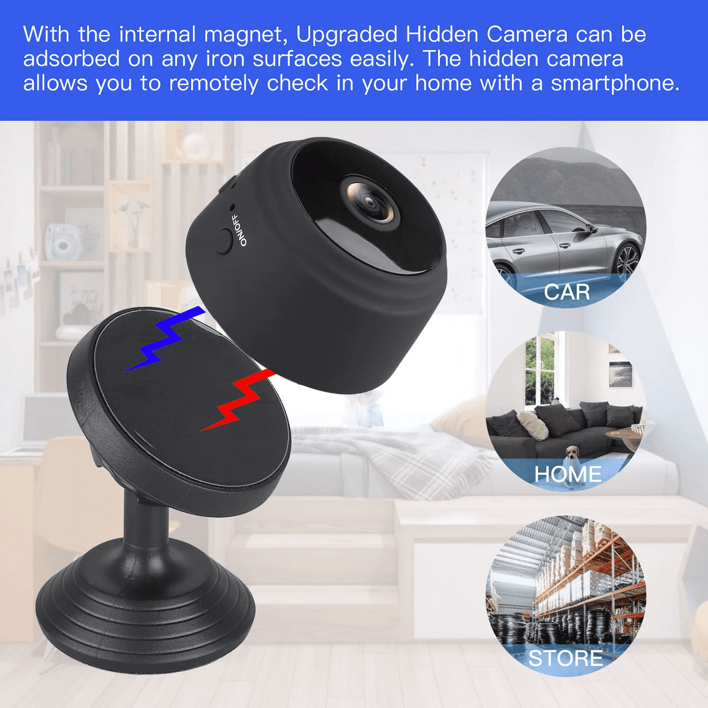 Revolutionary SZDUDU Mini Wireless Security Camera - Capture Every Moment in Full HD 720P with Night Vision, Motion Detection & Loop Recording for Ultimate Home and Outdoor Protection