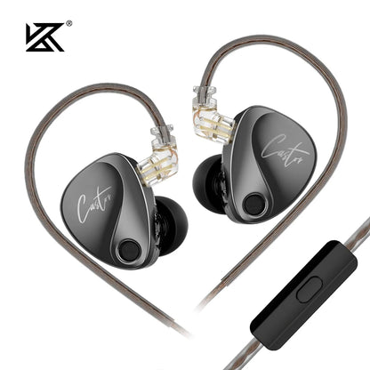 NEW KZ Castor In-Ear HiFi Earphones — 2 Dynamic Drivers + Balanced Armature, Tunable High-End Sound, Studio-Grade Monitor Earbuds with Noise Isolation