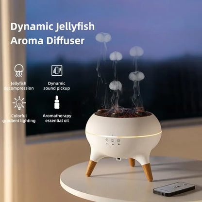 Transform Your Space with the Dynamic Jellyfish Air Humidifier - 250Ml Essential Oil Diffuser with Remote Control and 7 Colorful Night Lights