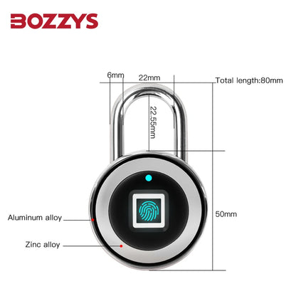 Revolutionary Smart Fingerprint Padlock - IP68 Waterproof, Unlock in 0.5 Seconds, Store Up to 20 Fingerprints, USB Rechargeable for Ultimate Security at Home, Gym, or Office