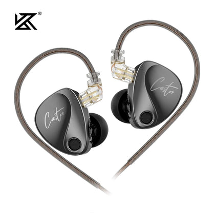 NEW KZ Castor In-Ear HiFi Earphones — 2 Dynamic Drivers + Balanced Armature, Tunable High-End Sound, Studio-Grade Monitor Earbuds with Noise Isolation