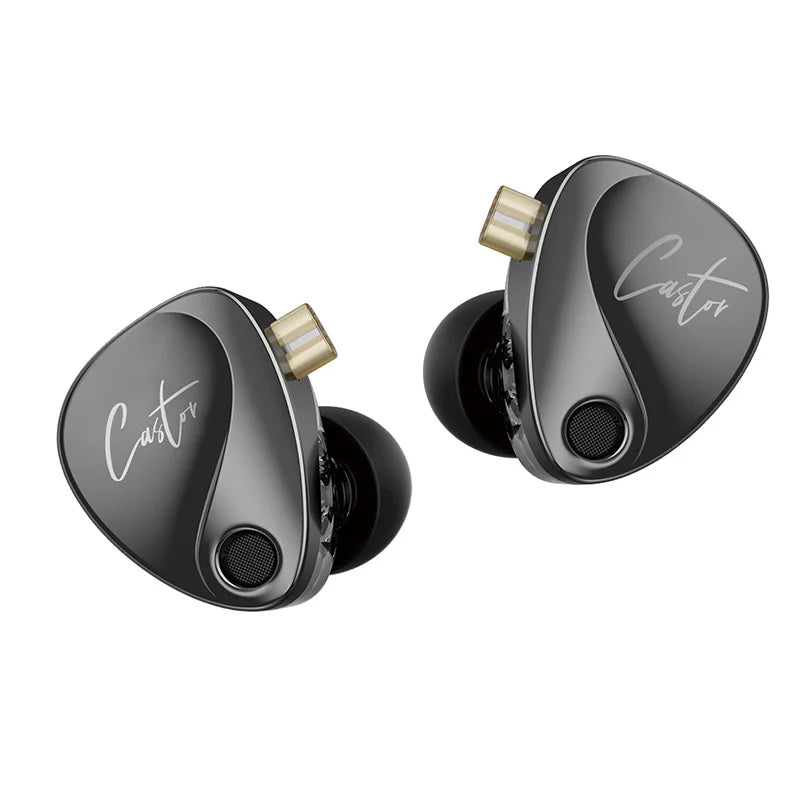 NEW KZ Castor In-Ear HiFi Earphones — 2 Dynamic Drivers + Balanced Armature, Tunable High-End Sound, Studio-Grade Monitor Earbuds with Noise Isolation