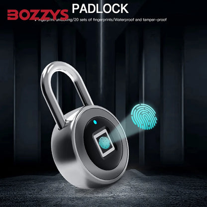 Revolutionary Smart Fingerprint Padlock - IP68 Waterproof, Unlock in 0.5 Seconds, Store Up to 20 Fingerprints, USB Rechargeable for Ultimate Security at Home, Gym, or Office
