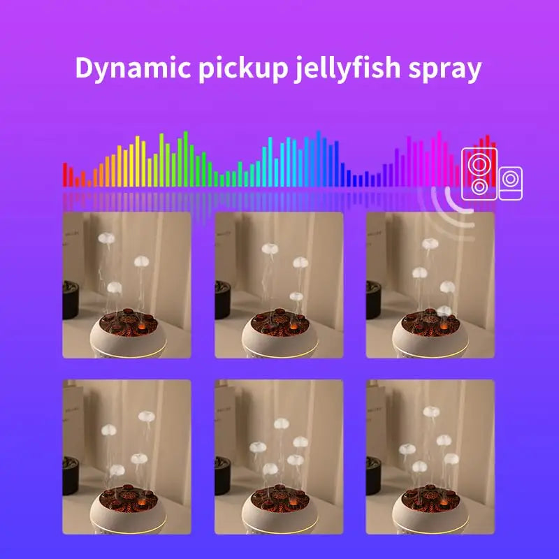 Transform Your Space with the Dynamic Jellyfish Air Humidifier - 250Ml Essential Oil Diffuser with Remote Control and 7 Colorful Night Lights
