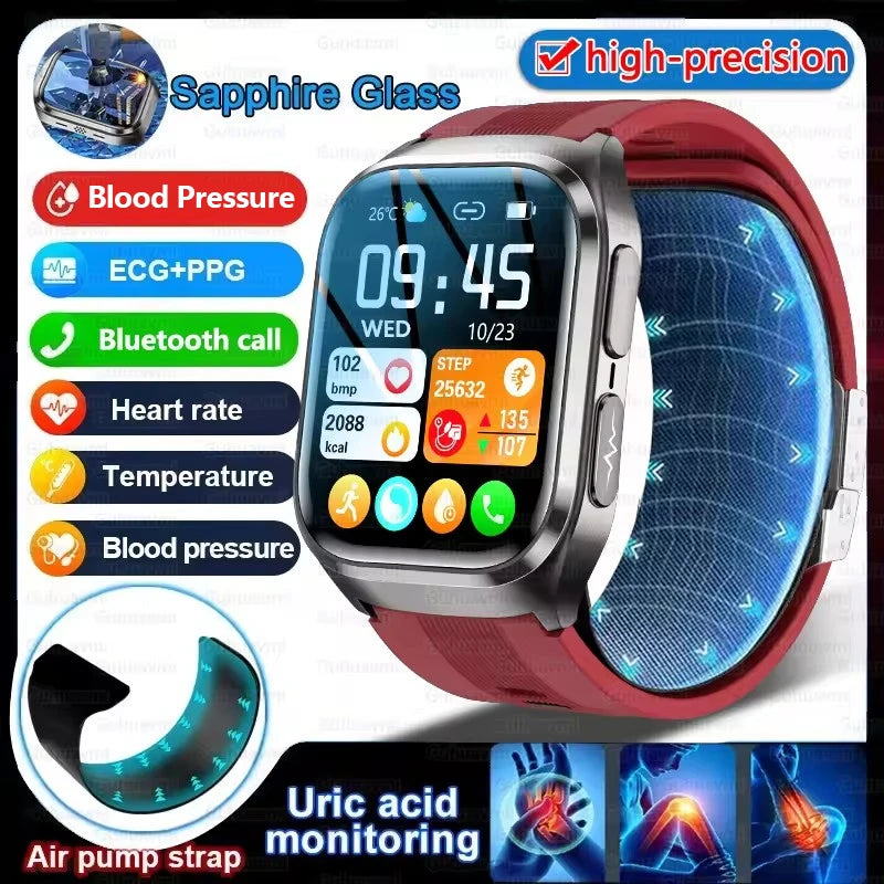 Introducing the 2026 AI-Powered Blood Pressure Smart Watch: Your Ultimate Health Companion with ECG, Uric Acid Analysis, and Call Functionality for Men and Women
