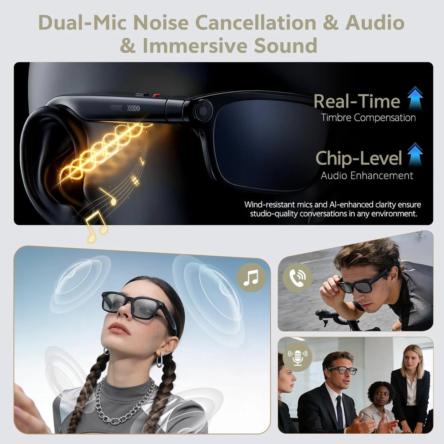 2026 Smart Camera Glasses – Hands-Free 1080P Video & 8MP Photos, WiFi Transfer, Voice Wake, AI Translation, Open-Ear Audio, Ultra-Lightweight Eyewear