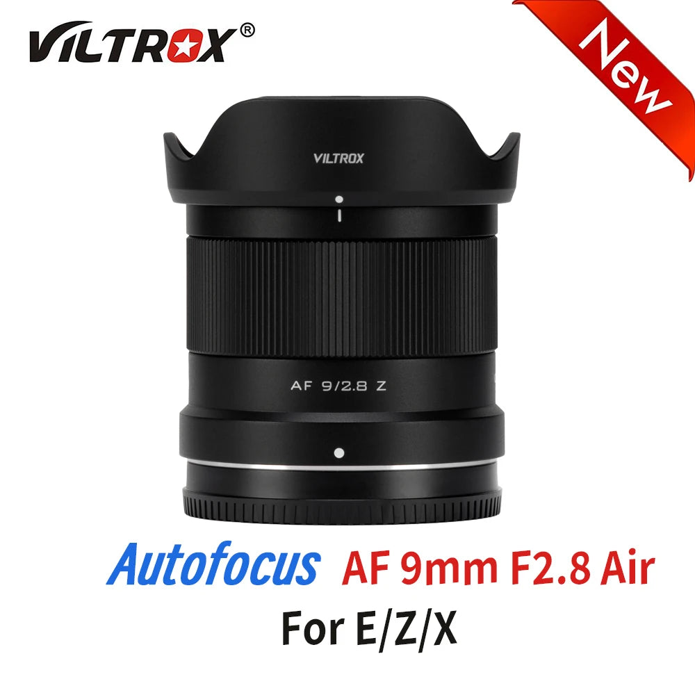 Viltrox AF 9mm f/2.8 APS-C Auto Focus Wide-Angle Prime Lens (Air Series) for Fujifilm X, Sony E, and Nikon Z Mount Cameras