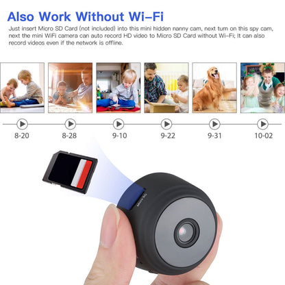 Revolutionary SZDUDU Mini Wireless Security Camera - Capture Every Moment in Full HD 720P with Night Vision, Motion Detection & Loop Recording for Ultimate Home and Outdoor Protection